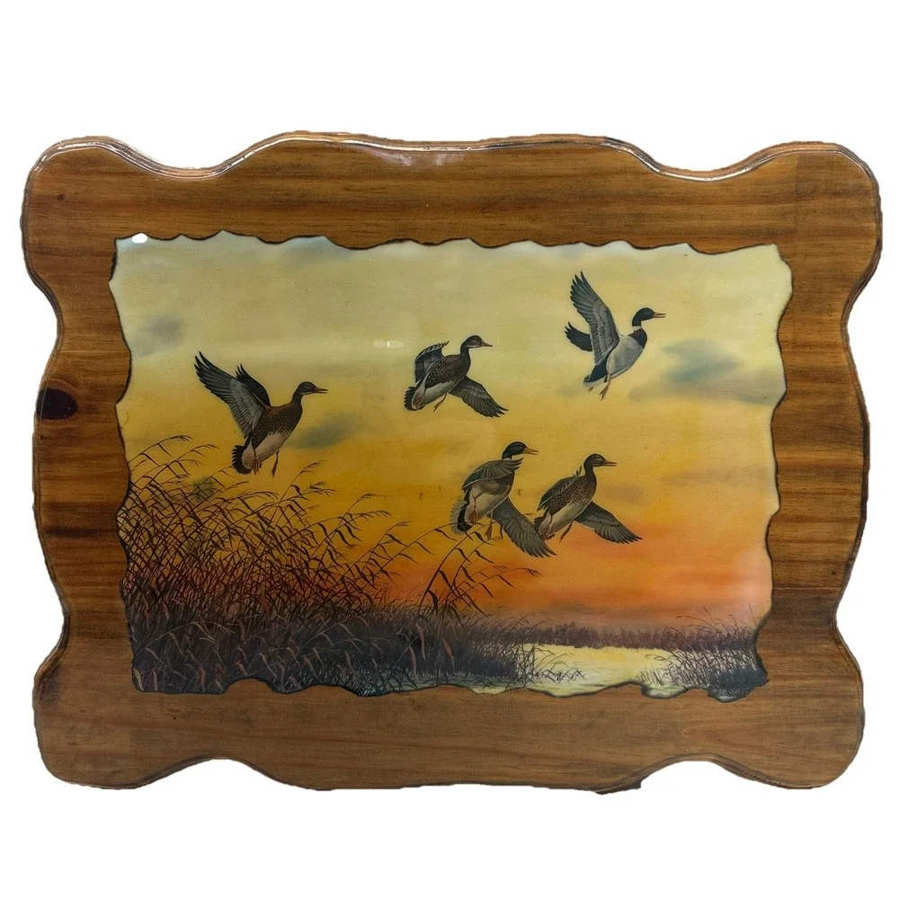 Vintage 1987 Rhynard Klingbeil Duck‎ Wood Wall Plaque Cabin Decor Art 16